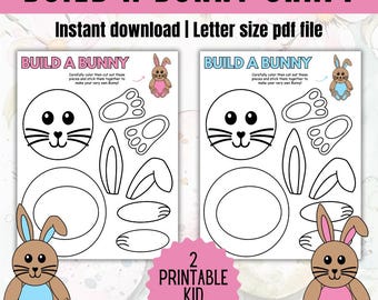 Build a Bunny Craft | Easter Crafts for Kids | Easter Crafts | Printable Easter Craft | Easter Bunny Cut & Paste Craft