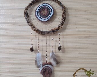 eye of nature, dream catcher, secondary processing, decor for comfort, recycled materials, gift for friend, sun catcher, cozy decor, recycle