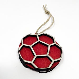 Weihnachtsbaum-Anhänger | Handball | Fußball | Dekoration | persönliches Geschenk | Tischkarte | Präsent | Christbaumschmuck | Holz