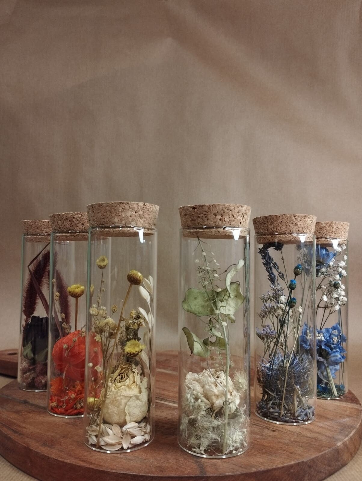 Fiole de fleurs séchées - Fioles décoration - Livraison 48h