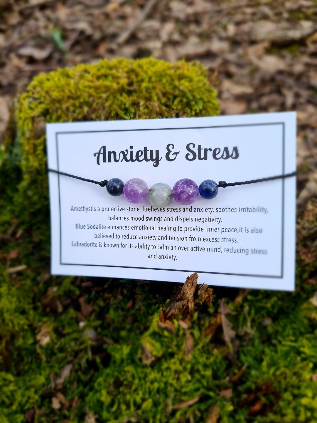 Anxiety and Stress Relief Crystal Bead Bracelet Etsy