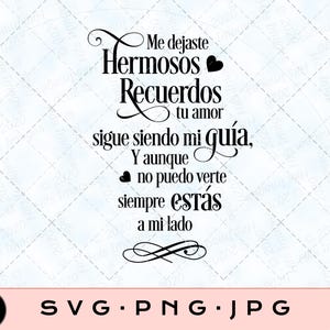 version espagnole tu m&#39;as laissé de beaux souvenirs/ svg