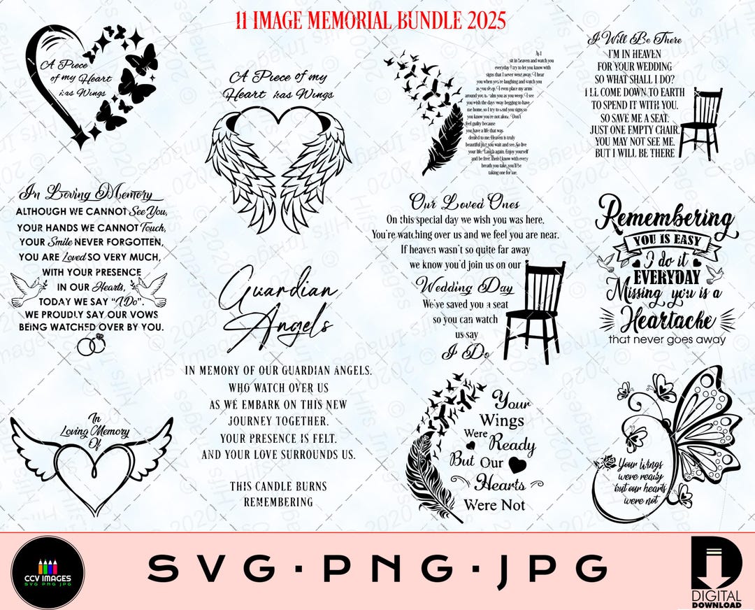 Memorial SVG Bundle: in Loving Memory Designs (digital Download) - Etsy