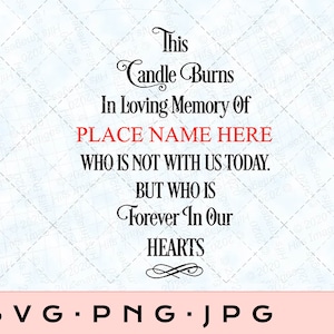 Memorial Candle SVG: Remembrance Lantern Design (Digital Download)