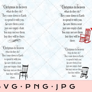Navidad en el Cielo SVG: Poema conmemorativo de la linterna (Descarga digital)
