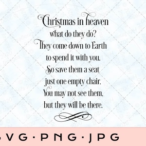 Christmas in Heaven SVG - Christmas SVG - A little bit of heaven in our home, svg