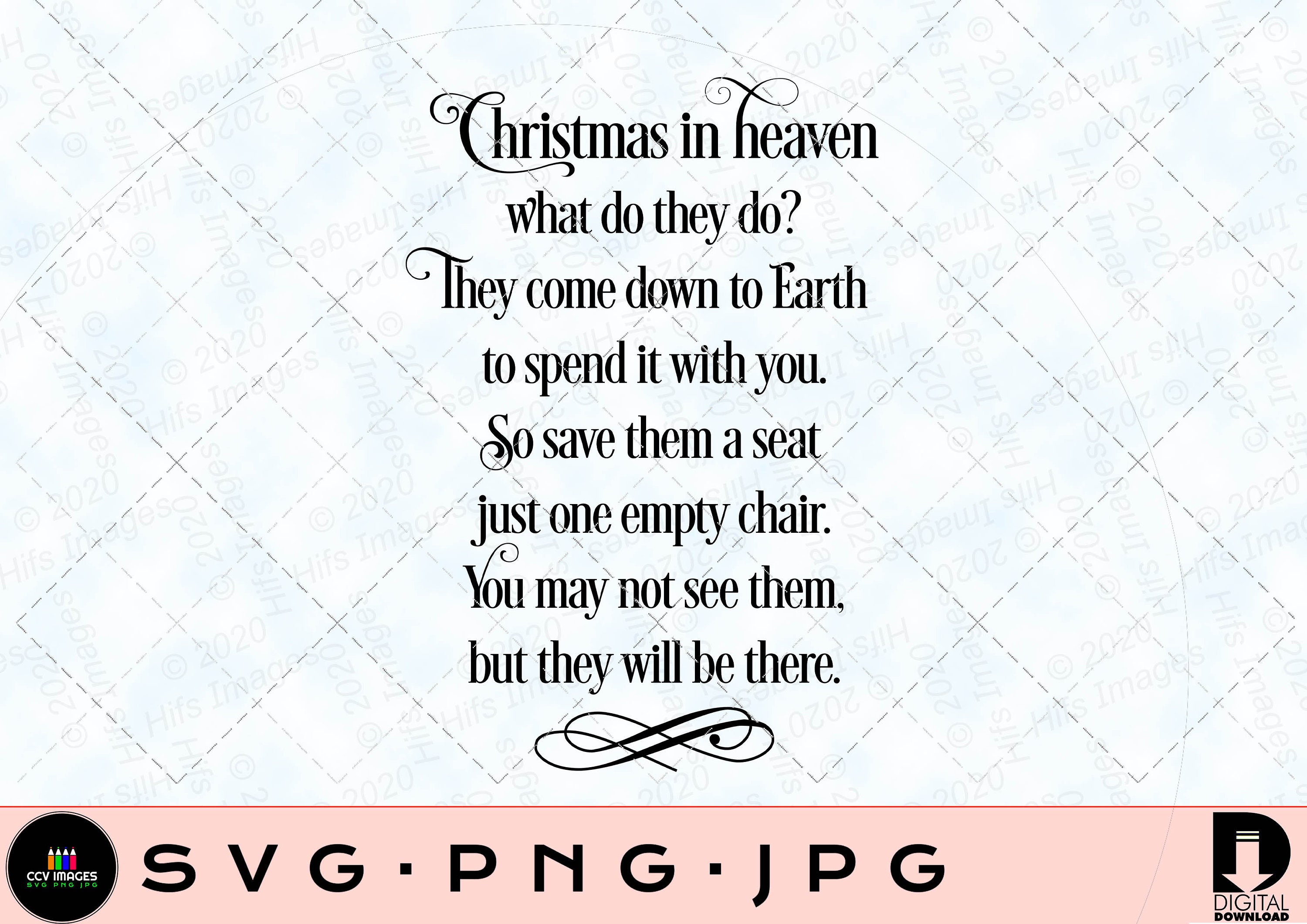 Christmas in Heaven Svg Canada