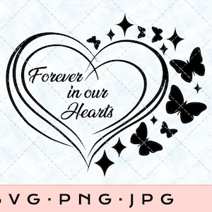 In Loving Memory SVG: Heart & Butterflies Design (Digital Download)