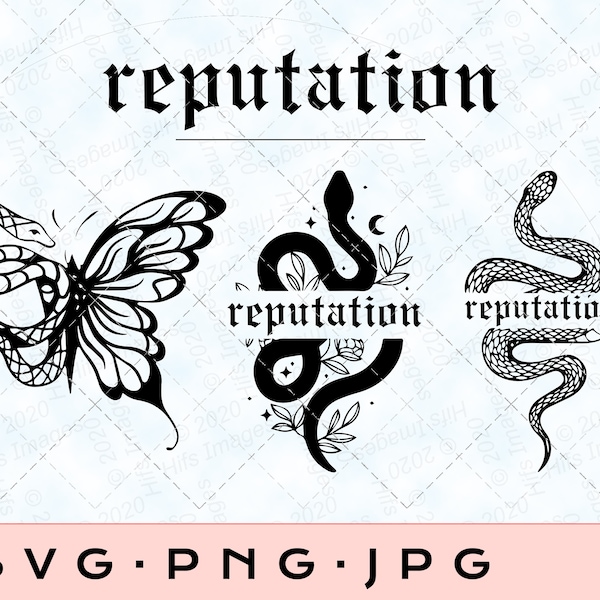 Reputation| Snake | Butterfly Wings | SVG PNG JPG