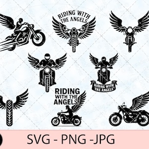 Motorcycle Memorial Print: Riding With The Angels Wings (Digital Download