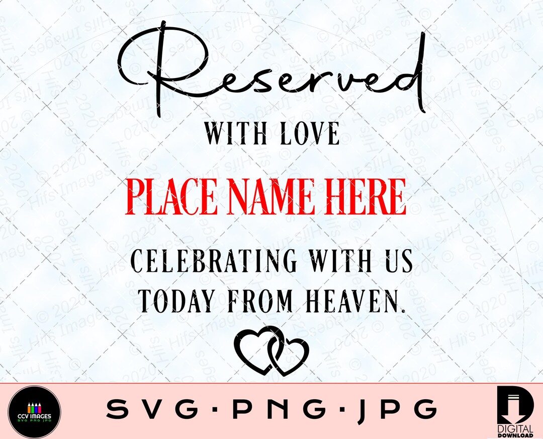 Reserved With Love, Wedding, Wedding Day - Etsy