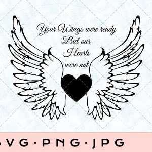 Memorial Wings & Heart SVG: Remembrance Lantern Design (Digital Download)