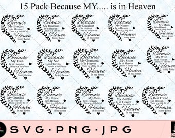 15 modèles parce que je suis au paradis SVG | PNG numérique | JPG