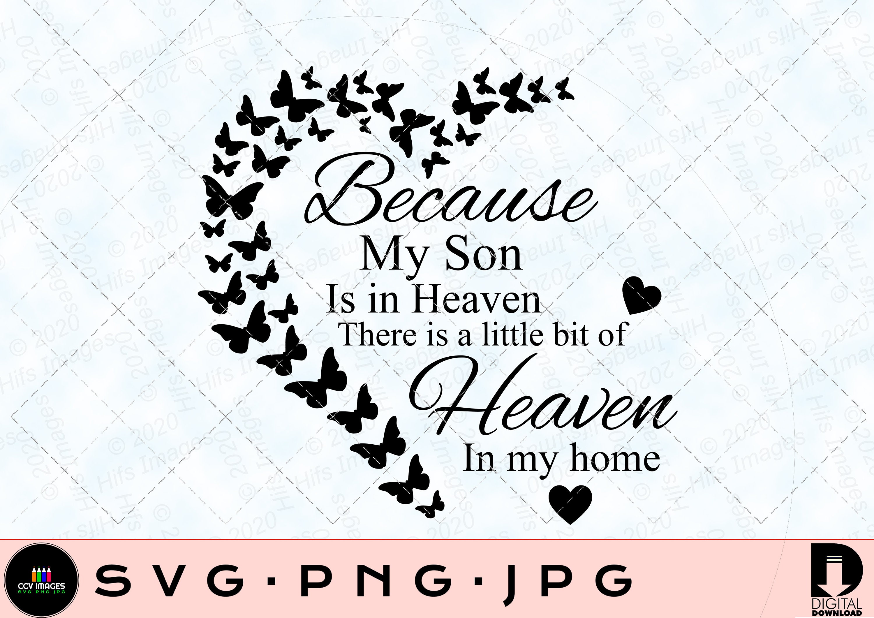 Because My Son is in Heaven Svg, Rememberance Svg, Lantern Svg - Etsy