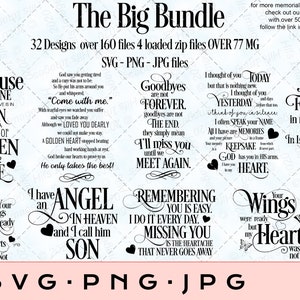 BIG Memorial Bundle., dans la mémoire affectueuse svg, Memorial. Noël svg, svg souvenir