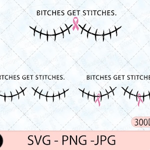 Tikar får stygn, Bröstcancermedvetenhet: SVG (digital nedladdning)