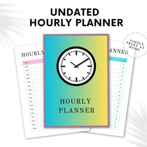 Hourly Planner | Printable PDF Instant Download | A5 Planner Insert | Daily Task Tracker | To Do List | Work Day Schedule | Agenda | Undated