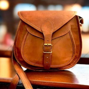 Personalized Handmade Leather Bag, Leather Crossbody Bags For Women, Leather Saddle Bag, Leather Purse For Women Christmas Gift for her