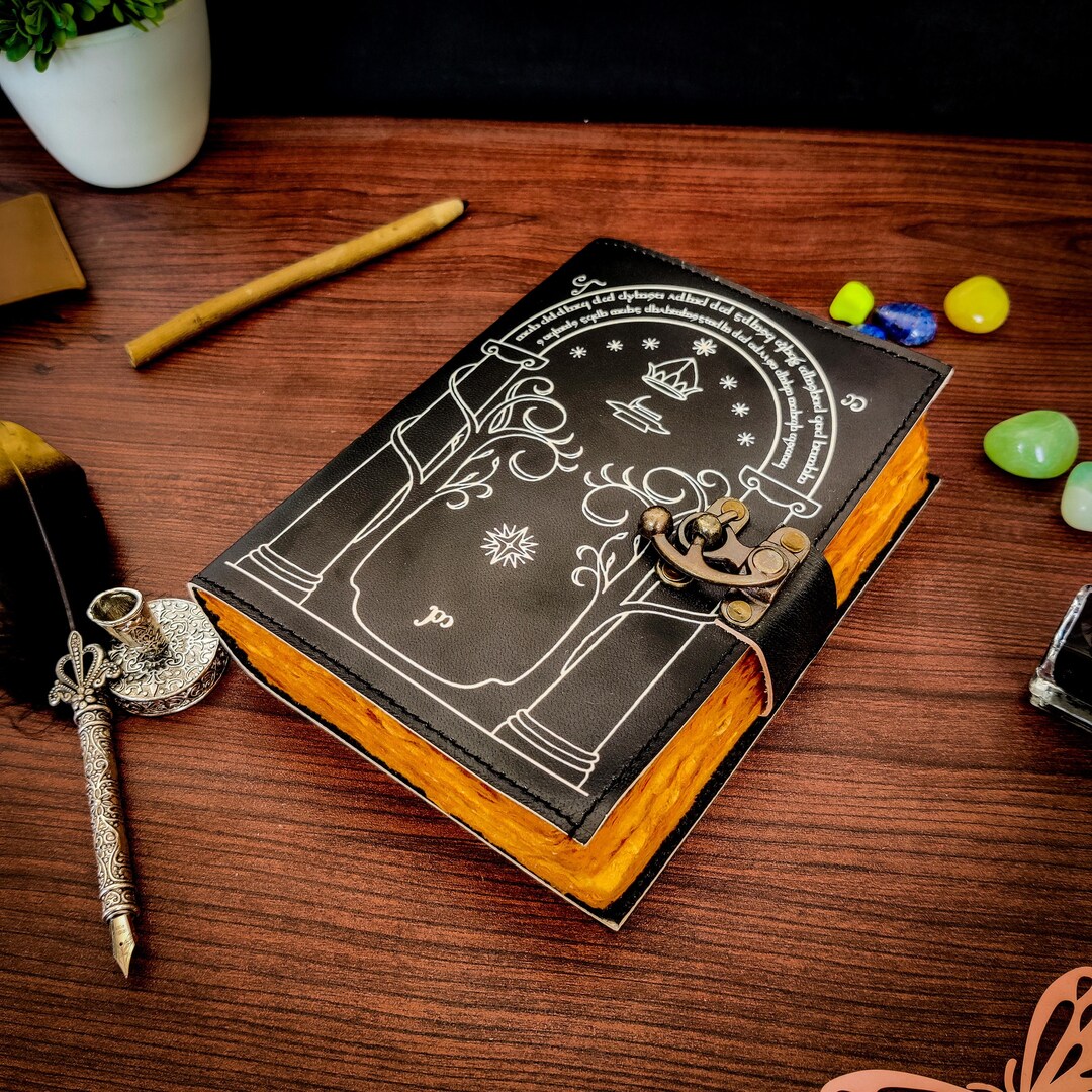 Double Dragon Book Of Spells Leather Journal Notebook DND Journal Rustic Paper Grimoire Gothic Journal Antique Journals Gifts For Christmas