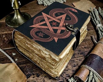 Handmade Leather Journal – Vintage Rustic Writing Notebook, Sketchbook, Diary (Brass Clasp)