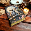 Owl Vintage leather Journal - Blank Spell Book of Shadows, Grimoire , Travel Writing Notebook,  Antique Deckle Edge Paper with Lock Closure, product logo