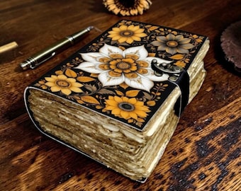 Personalized Leather Journal for Men  Women – Handcrafted Travel Diary & Sketchbook