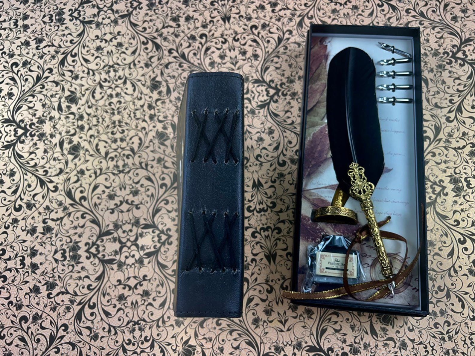 Embossed Pentagram Leather Journal: Handmade Grimoire Sketchbook - View #8