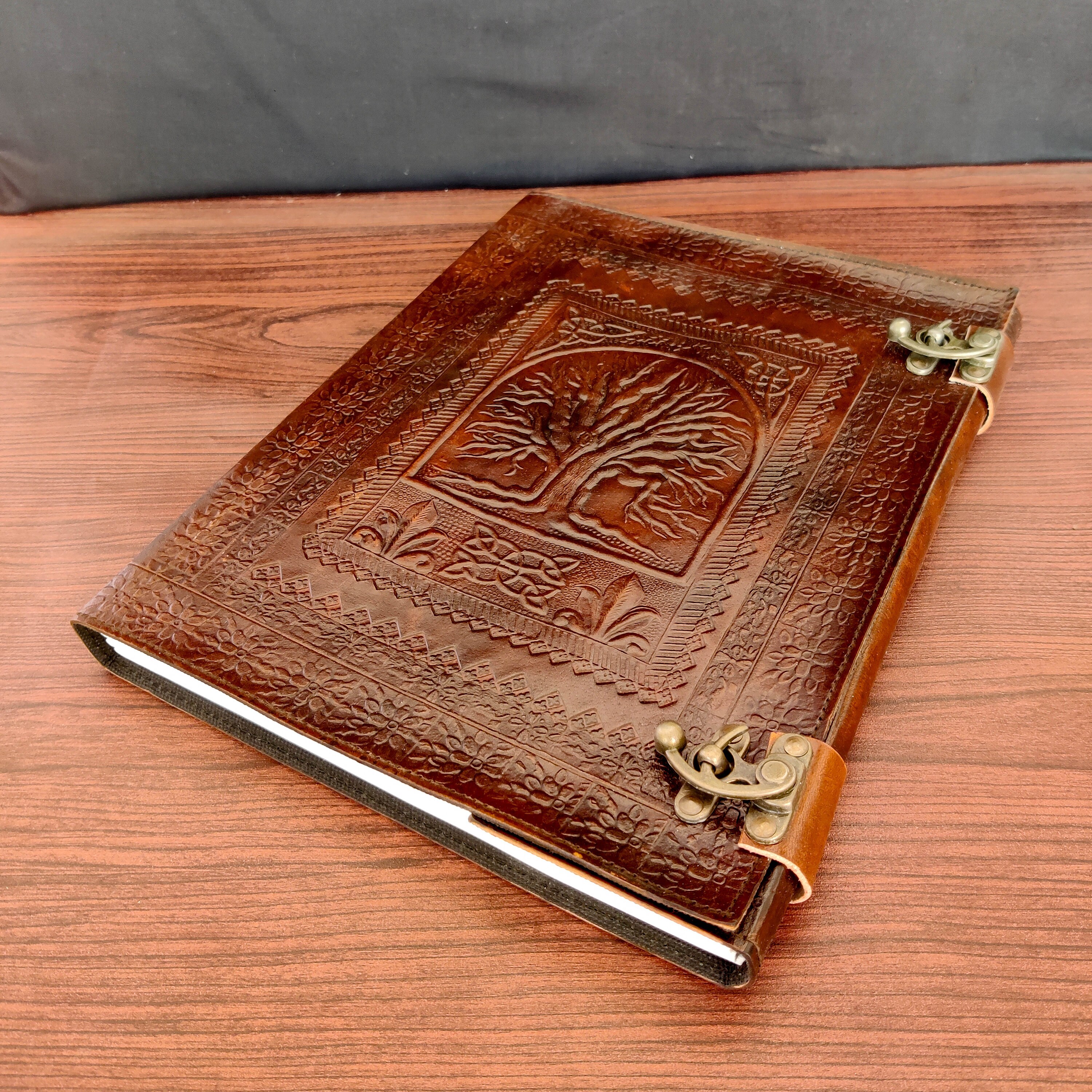 Tree of Life Leather Journal: Vintage Grimoire Sketchbook (13x10) - Etsy