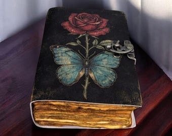 Personalized Leather Journal for Men  Women – Handcrafted Travel Diary & Sketchbook