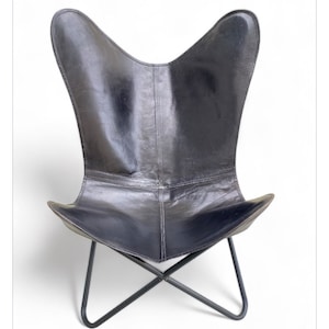Butterfly chair cover 100% genuine leather Bedroom decor  living room luxury, Relaxing Chair Rustic accent chair Christmas gifts