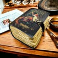400 Page Large Fox Vintage Handmade leather Journal, Grimoire Fat journal Blank spell book of shadows Celestial Christmas Gifts For Him Her product logo