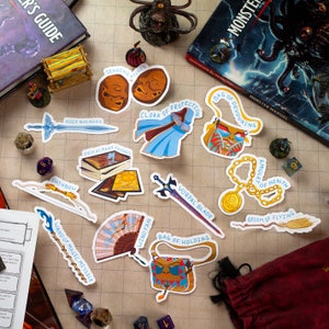 D&D Magic Items | Die Cut Vinyl Stickers