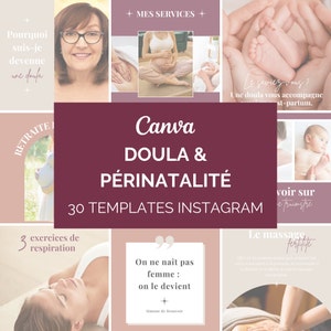 Customizable Instagram Templates | Canva | Doula & Perinatality | Social Media
