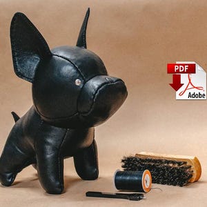 Pattern of a soft toy dog - pdf leather craft