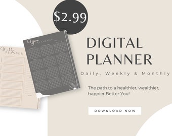 Digital Planner- iPad Planner - GoodNotes Planner - Undated Planner - Weekly Planner - Daily Planner - Monthly Planner