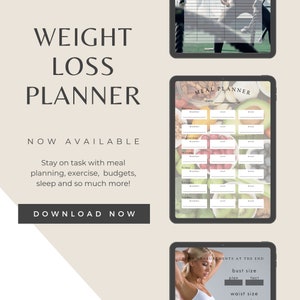 Weight Loss Journal | Digital Planner | GoodNotes Planner | iPad Planner | Fitness Planner | Workout Planner | Meal Planner | Weight Tracker