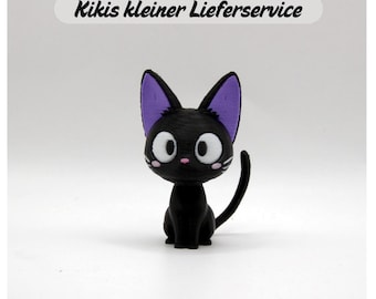 Jiji | Chibi Jiji| O pequeno serviço de entregas da Kiki | Jiji impresso em 3D | Doce | Ghibli| Chibi | Majo no Takkyubin | anime