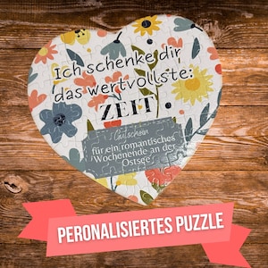 Puzzle Geschenk Personalisiert Gutschein Herz Botschaft Überraschung / Rätsel Partner Familie / Individuelles Design / Geschenk Sie und Ihn