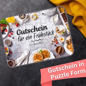 Puzzle Geschenk Personalisiert Gutschein Botschaft Überraschung / Rätsel Partner Familie / Individuelles Design / Geschenk Sie und Ihn
