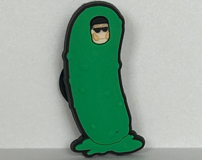 Quirky Average Pickle Crocs Shoe Charms, Fun Pair