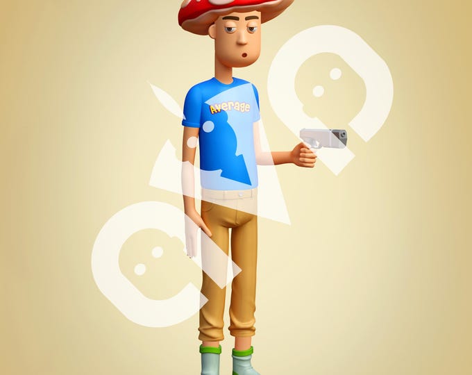 Average Punks Mushroom Head Downloadable Image