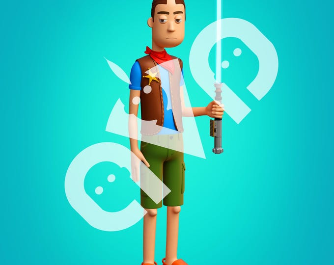 Average Punk Lightsaber Sheriff Downloadable Image
