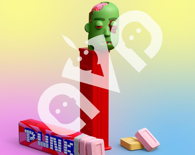 Average Punk Zombie Pez Dispenser Downloadable Image