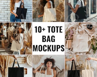 Tote Bag Mockup Bundle Canvas Bag Mockup Black Canvas Bag Flatlay Boho Totebag Mockups Eco Canvas Tote Boho Mockup Woman Organic Bag Mockup