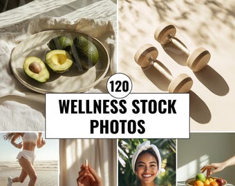 120+ Wellness Stock Photos Bundle Health Images Self Care Pictures Supplement Lifestyle Digital Mockups Natural Clean Minimalist Aesthetic