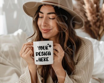White Mug Mockup White Ceramic Mug Coffee Cup Mockup Boho Mug Mockup Ceramic Mug 11oz Boho Cup Mockup Black Girl Mug Mockup Boho White Mug