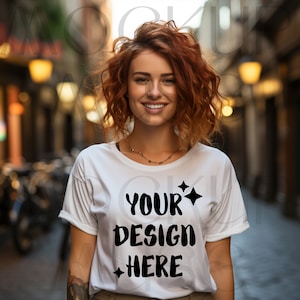 Bella Canvas 3001 Tshirt Mockup Bundle White Shirt Oversized Bella 3001 Mockup Tee Boho Lifestyle Tattoos White T-Shirt Bella Canvas Mockup