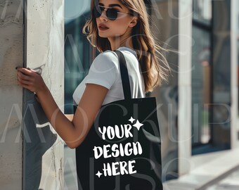 Tote Bag Mockup Black Canvas Bag Mockup Black Canvas Bag Flatlay Boho Totebag Woman Eco Canvas Tote Boho Mockup Girly Organic Bag Mockup
