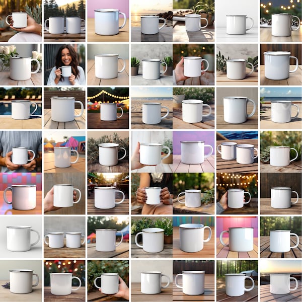 60+ Enamel Mug Mockup Bundle White Silver Enamel Mug Mockup Coffee Mug Mockup Camping Mug Mockup Camp Mockup Mega Bundle Lifestyle Outdoor