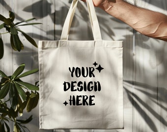 Tote Bag Mockup Boho Natural Tote Bag Mockup Boho Beige Canvas Bag Lifestyle Mockup Tote Bag Plant Male Mockup Canvas Bag Natural Mockup